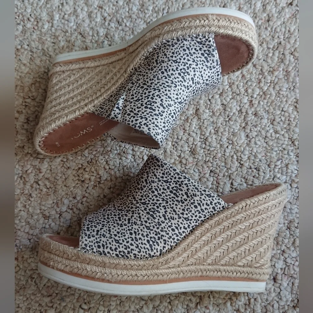 Toms Monica Espadrille Wedges Sandals size 7.5